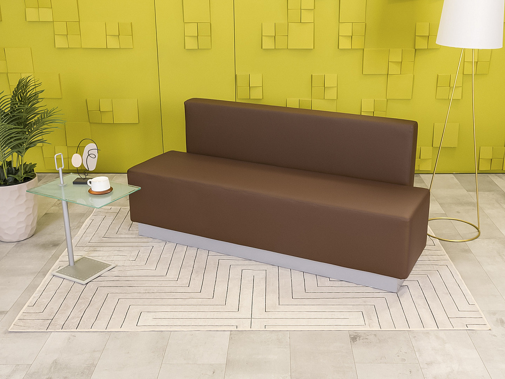 Офисный диван 1790x590 Экокожа Коричневый Россия_ДНКК-170524