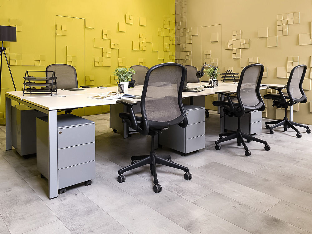 Комплект офисной мебели на 6 человек BENE ЛДСП Серый Австрия_ГКС2-231223