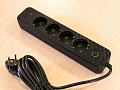 Сетевой удлинитель с USB MNS-2604 Пластик Чёрный УД4-050424