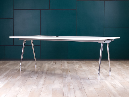 Офисный стол для переговоров Herman Miller 2000x1000x730 ЛДСП Белый США_СГПБ4-260923