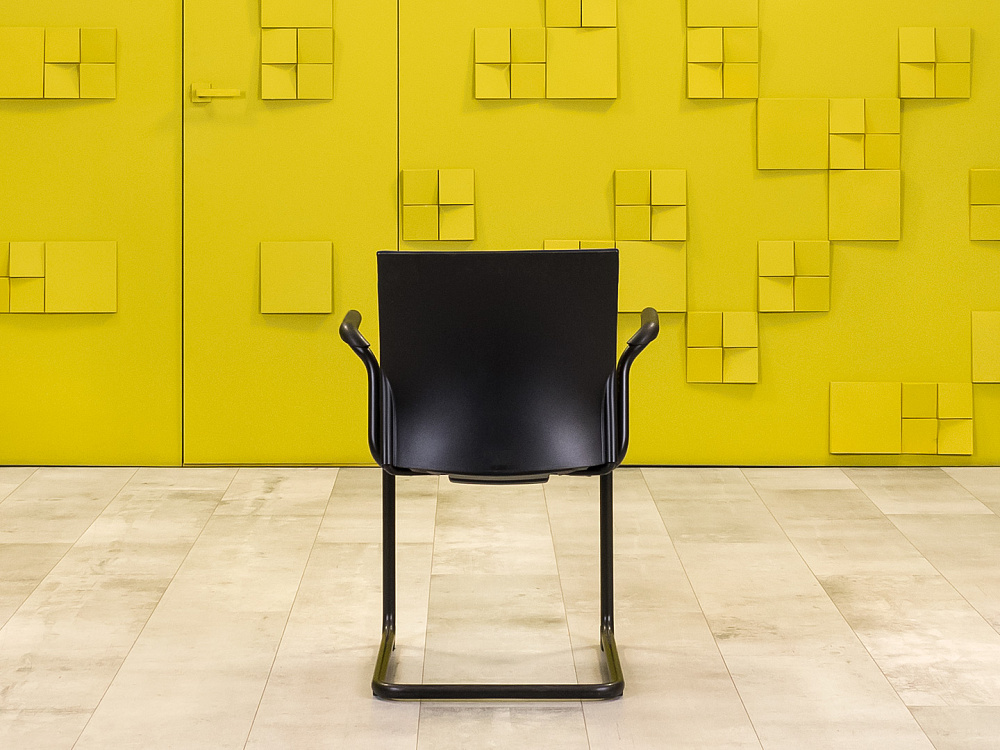 Конференц кресло для переговорной на полозьях Steelcase Ткань Синий Франция_КДТН-281024