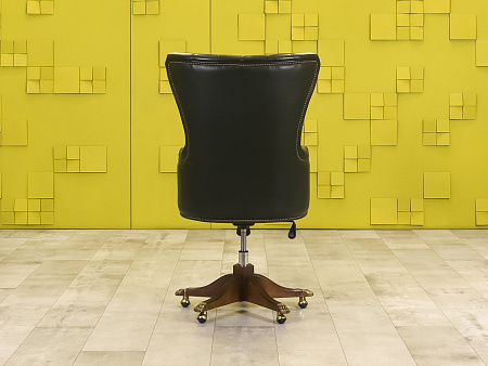 Офисное кресло руководителя на колесах Classik Art & Moble Кожа Зелёный Испания  КРКЗ-16125