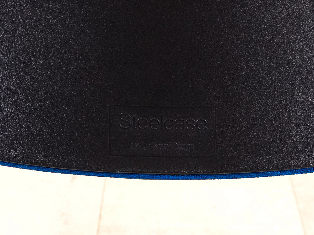 Конференц кресло для переговорной на полозьях Steelcase Ткань Синий Франция_КДТН1-281024
