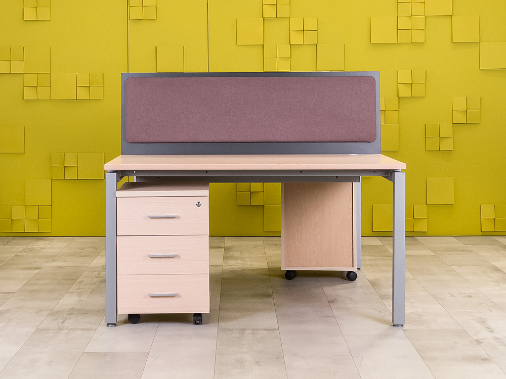 Комплект офисной мебели на 2 человека ЛДСП Зебрано Россия_ГКЗ3-290324