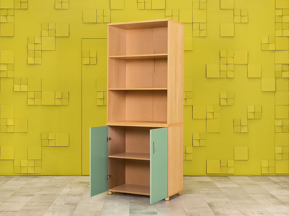 Шкаф для документов офисный  ЛДСП Зелёный  ШДКЗ1-13105