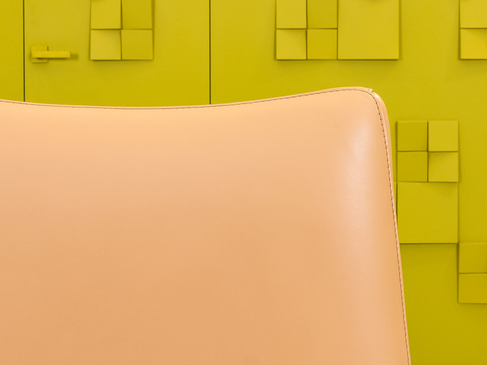 Офисное кресло руководителя на колесах MASCHERONI Кожа Бежевый Италия_КРКБ-170624