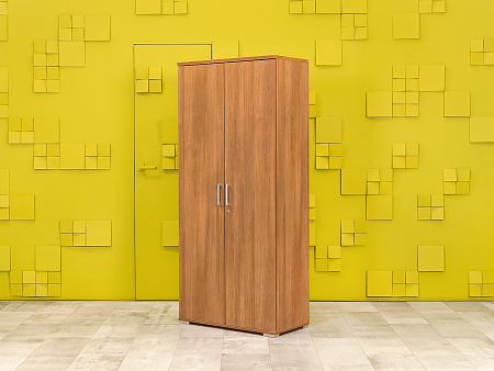 Шкаф для документов офисный 800x410x1790 Закрытый ЛДСП Орех Италия_ШД2ДХ-300923