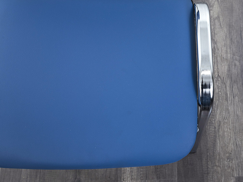 Офисный стул  Кожзам/хром Синий ИЗО  (ИЗОН(нкх))