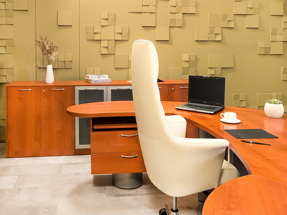 Кабинет руководителя Bosse Luxe Камбио ЛДСП Ольха Россия_КРЛ-291124