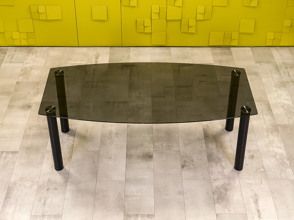 Офисный стол для переговоров 2000x1000x750 Стекло Серый Импорт_СГОС-110924