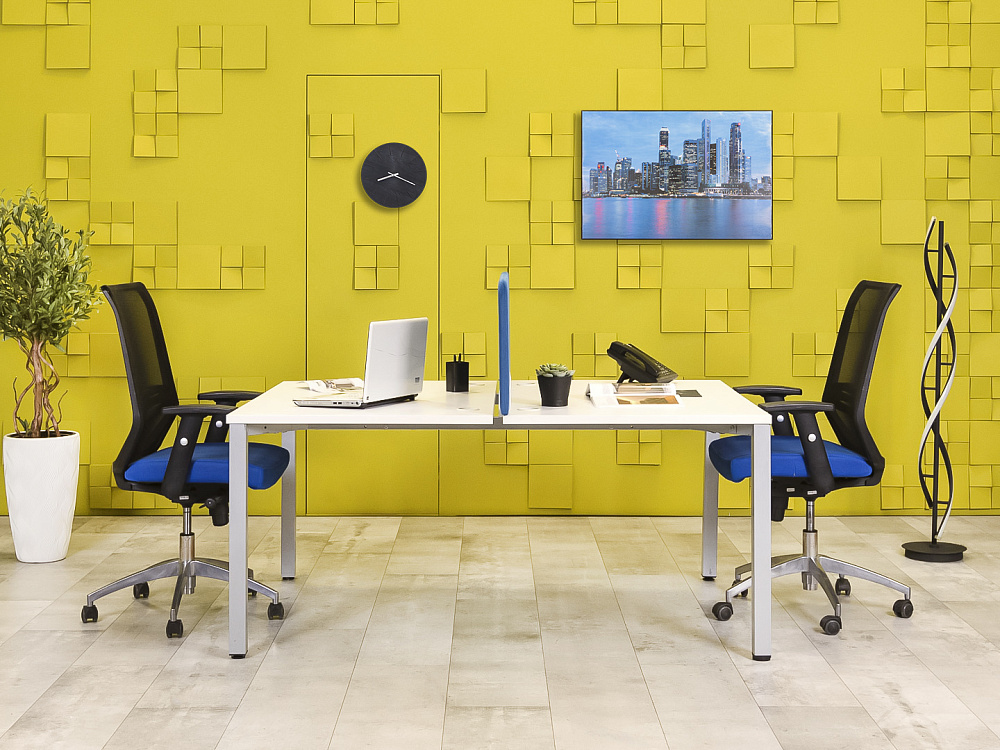 Комплект офисной мебели стол с тумбой  ЛДСП Белый  ГКБ-26115