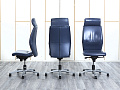 Офисное кресло руководителя   Кожа Синий   (КРКН-15044)