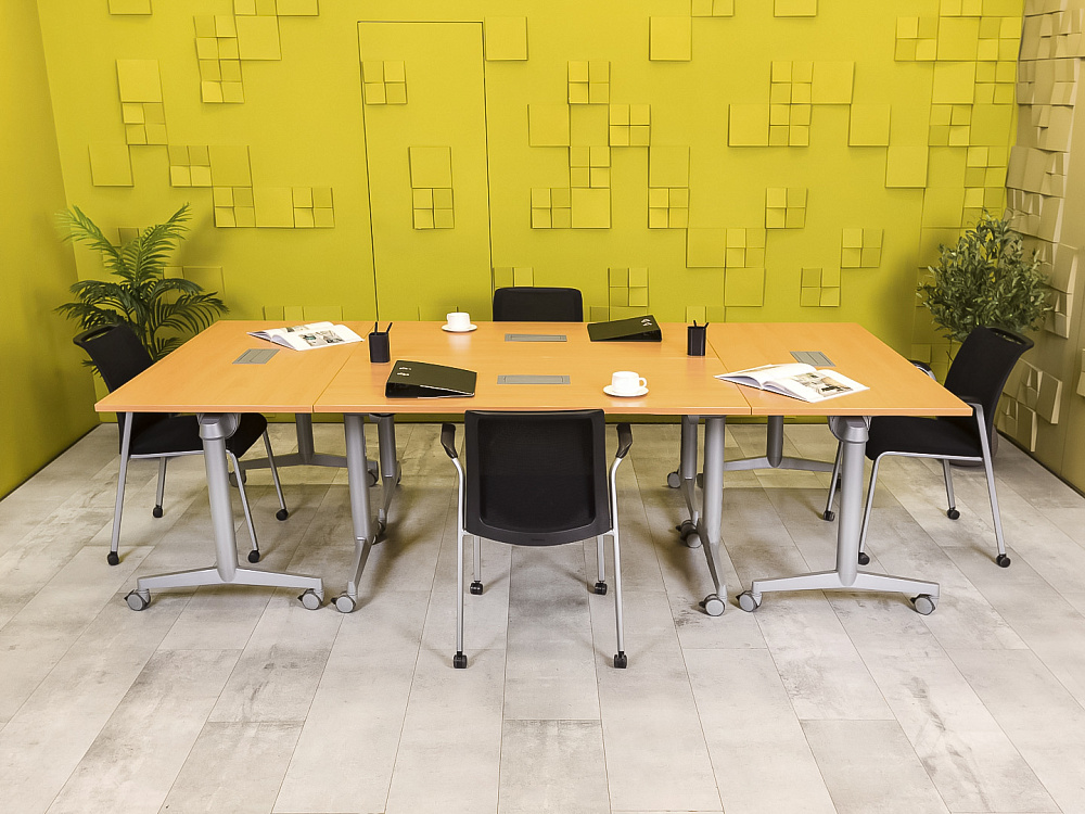 Офисный стол прямой Steelcase ЛДСП Ольха Франция  СППЛ-04026