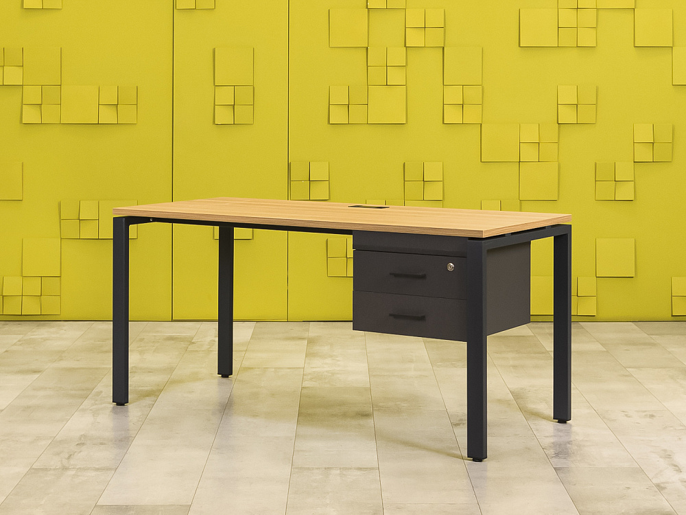 Офисный стол прямой ЛДСП Зебрано  СППЗ1-26016