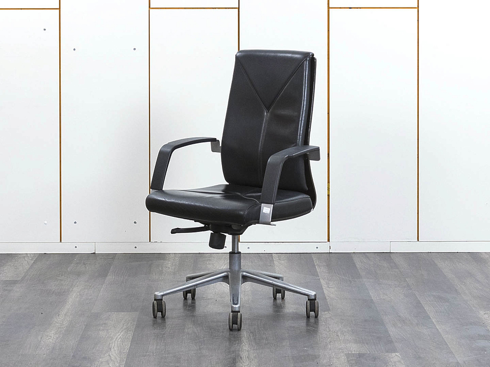 Офисное кресло руководителя  Sitland  Кожа Черный Madera B  (КРКЧ-08082)
