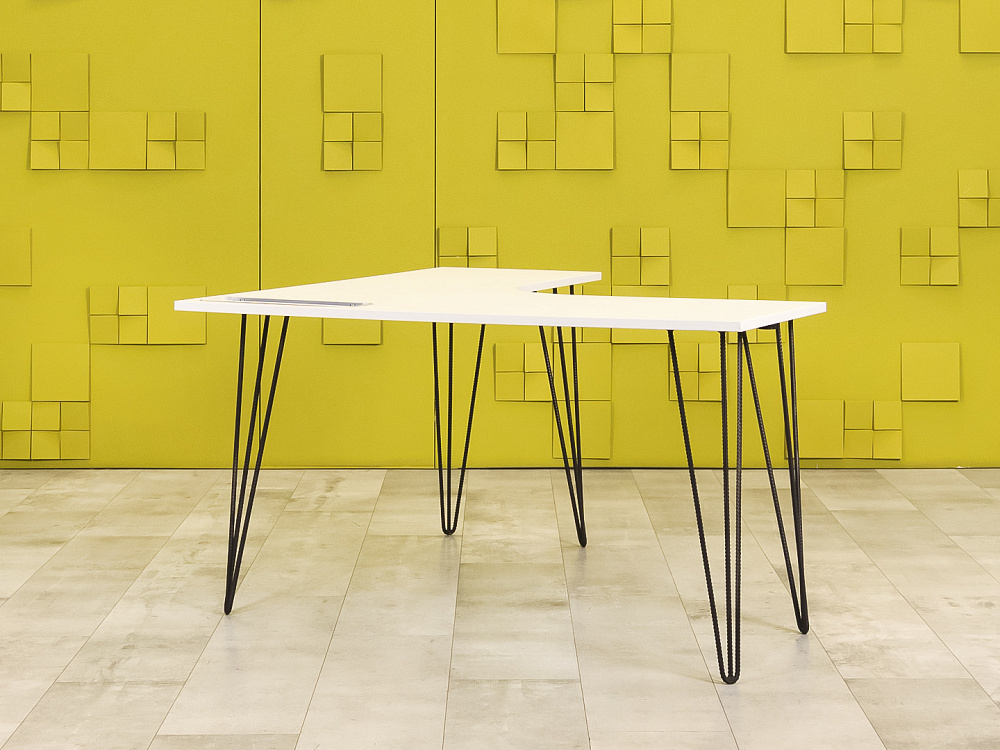 Офисный стол угловой  ЛДСП Белый   СПУБ-24025