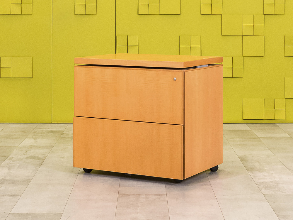 Офисная тумба для оргтехники 800x600x750 ЛДСП Ольха Выдвижные ящики Импорт_ТО2ЯЛ-200923