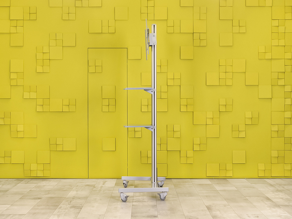 Стойка напольная под телевизор Металл Серый Импорт_ПТ-160823