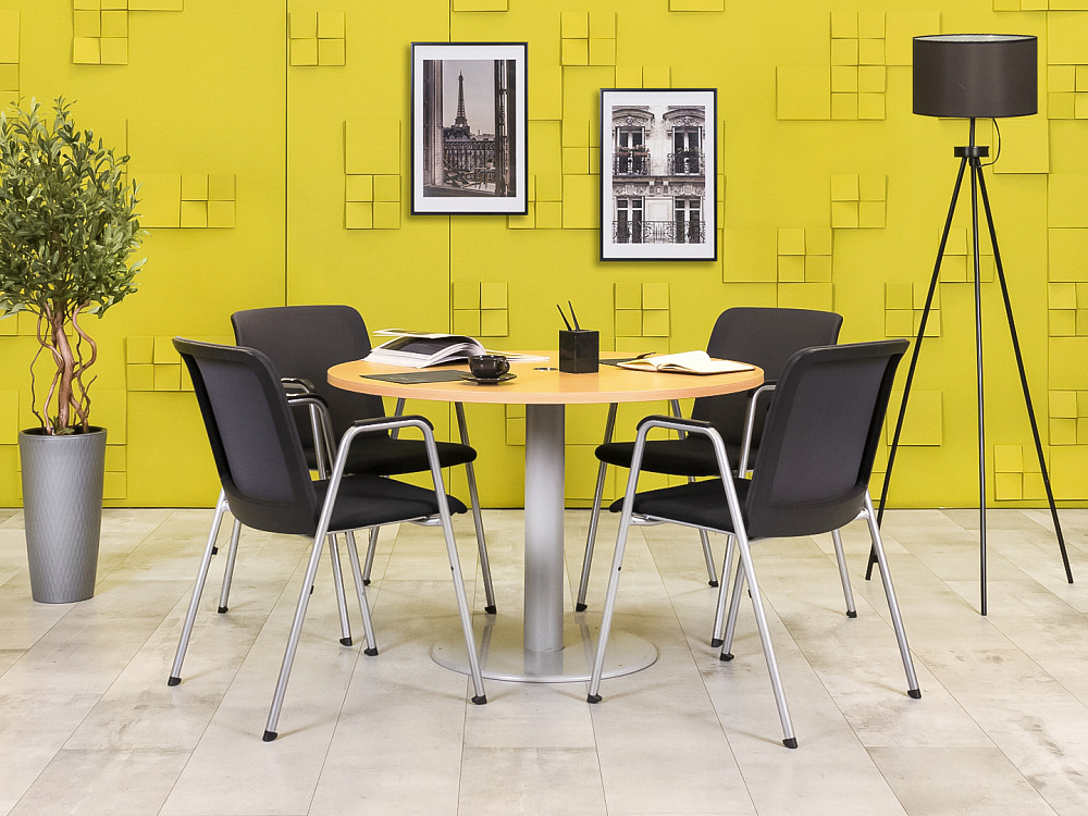 Офисный стол для переговоров HAWORTH 1100x1100x710 ЛДСП Ольха Германия_СГКЛ-240923