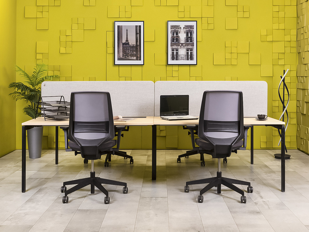 Комплект офисной мебели стол с тумбой  Kinnarps ЛДСП Зебрано Швеция  ГКЗ-14016