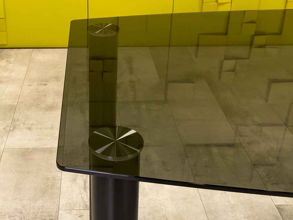 Офисный стол для переговоров 2000x1000x750 Стекло Серый Импорт_СГОС-110924