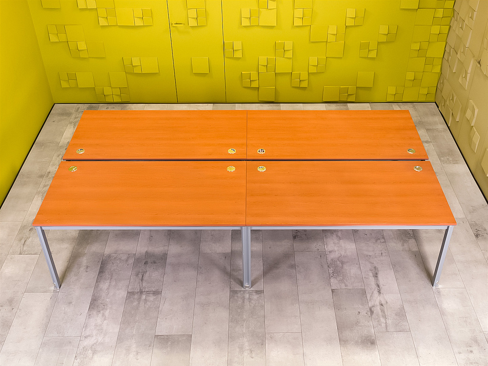 Комплект офисной мебели на 4 человека ЛДСП Вишня Импорт_ГКШ2-230824