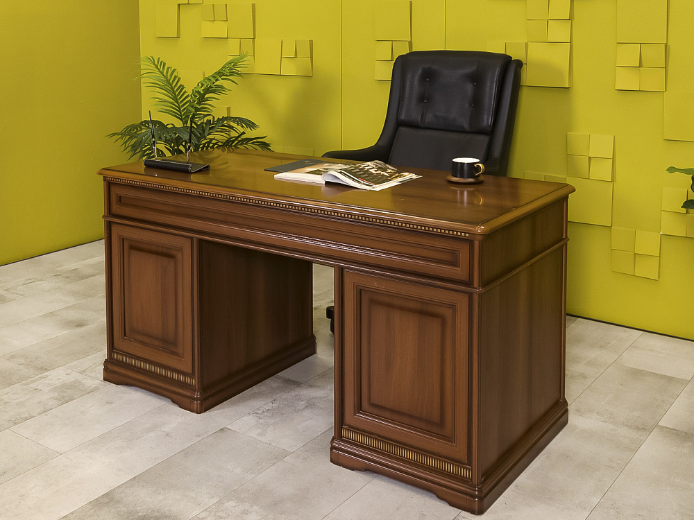 Стол для руководителя  Miassmobili ЛДСП Орех Россия  СРПХ1-08046