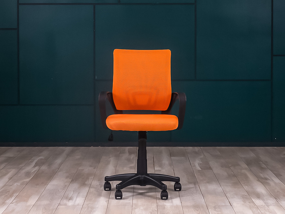 Офисное кресло для персонала на колесах LARK Ткань Оранжевый Россия_КПТО-290623