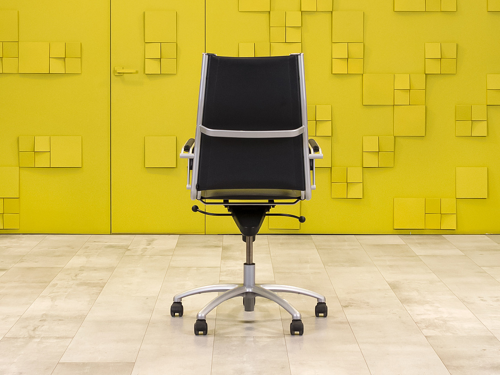 Офисное кресло руководителя на колесах Sitland Экокожа Чёрный Италия_КРКЧ-031223