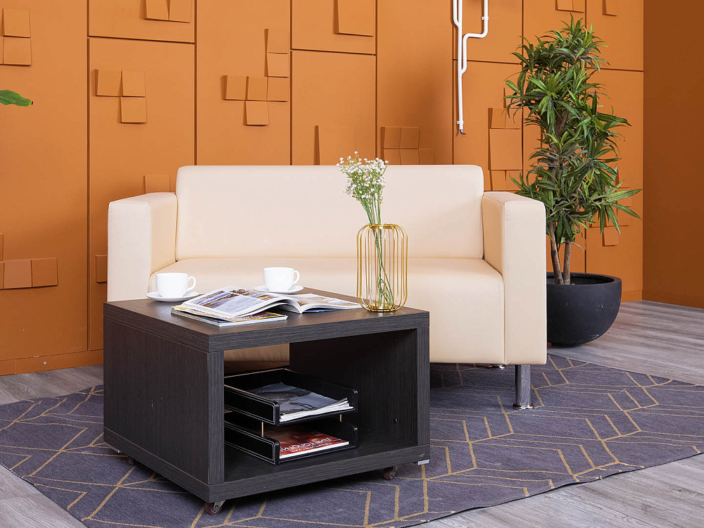 Офисный диван ДМебель Кожзам Бежевый   (ДНКБ2-25094(нов))