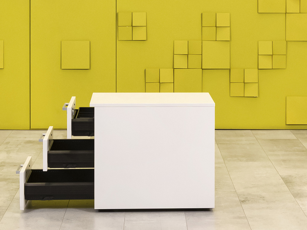 Офисная тумба выкатная Steelcase ЛДСП Белый Франция  ТВ3ЯБ-04026