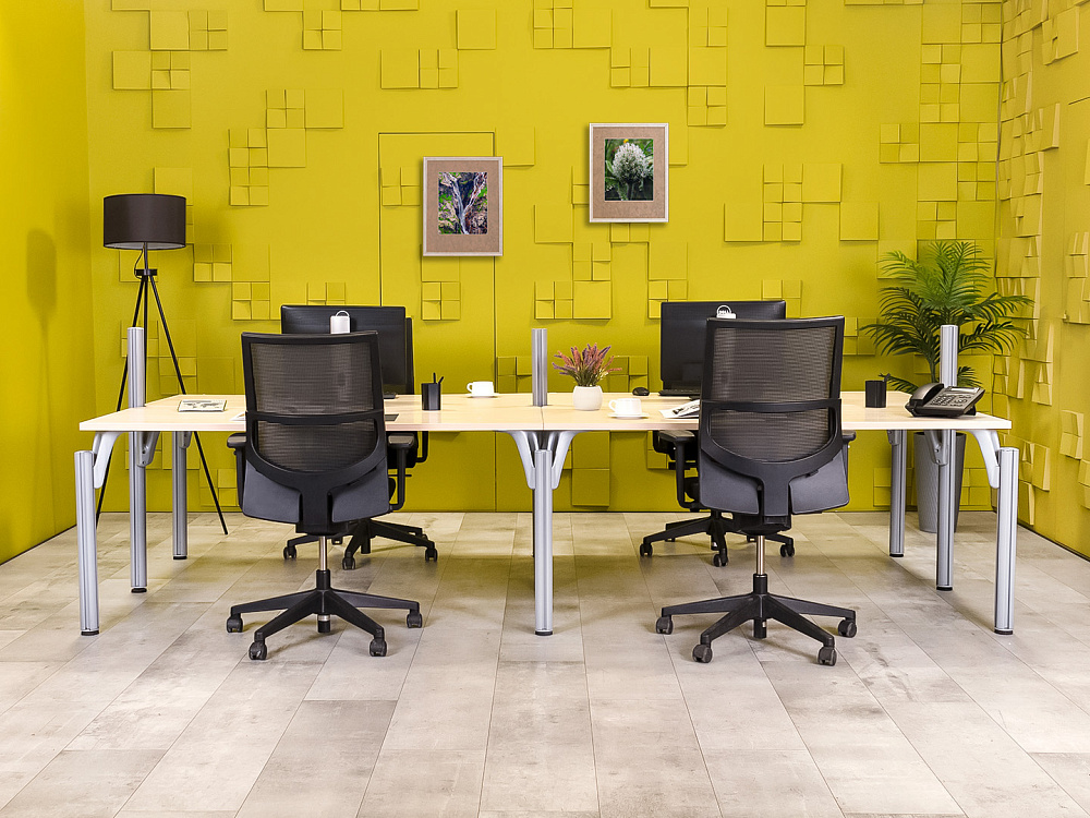 Комплект офисной мебели на 4 человека ЛДСП Зебрано Россия_ГКВ1-070823