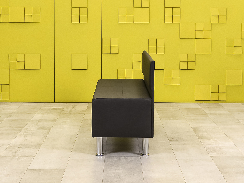 Офисный диван Экокожа Чёрный Россия  ДНКЧ-27115