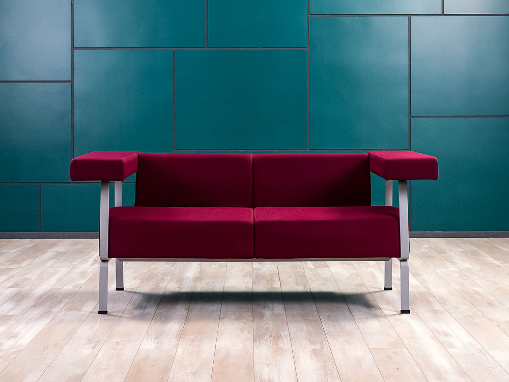 Офисный диван Coffice Linear BENE 1750x780 Ткань Красный Австрия_ДНТК-170423