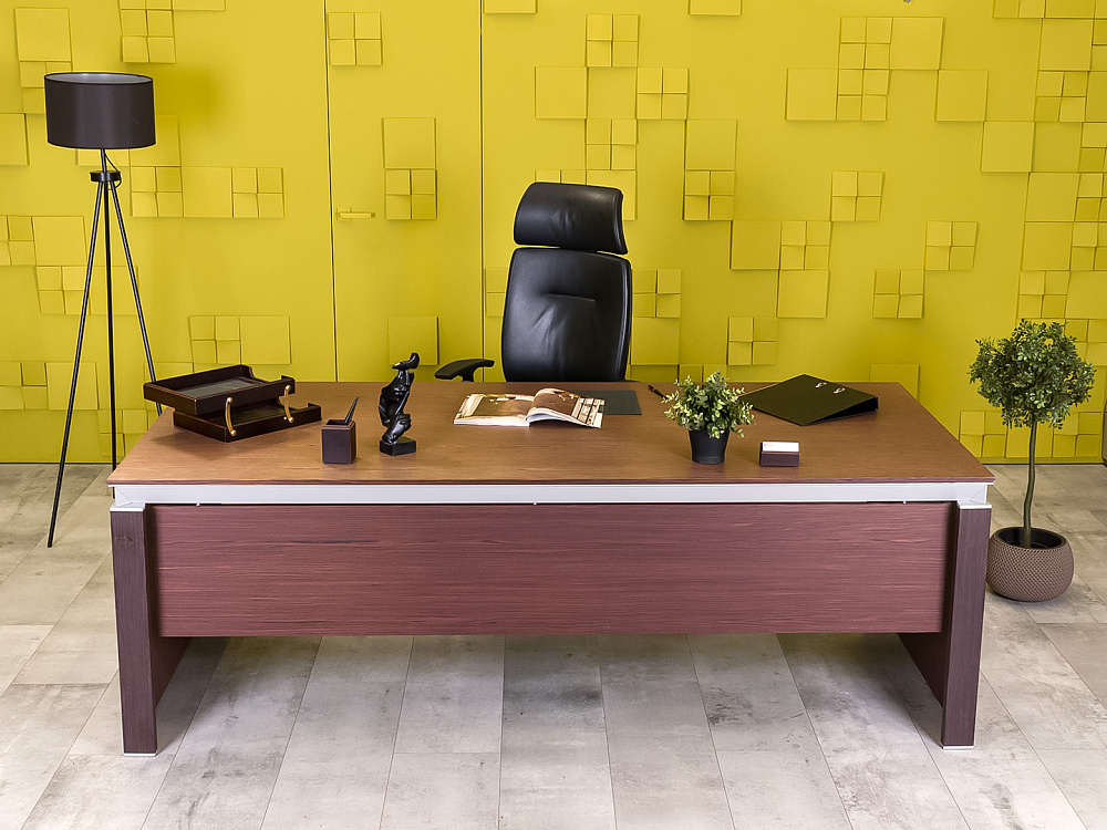 Стол для руководителя HAN 2200x1000 Шпон Венге Италия_СРПЕ-061022