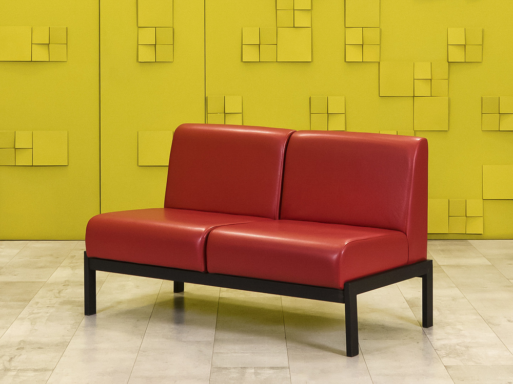Офисный диван Сандра Кожзам Красный Россия  ДНКК-27046