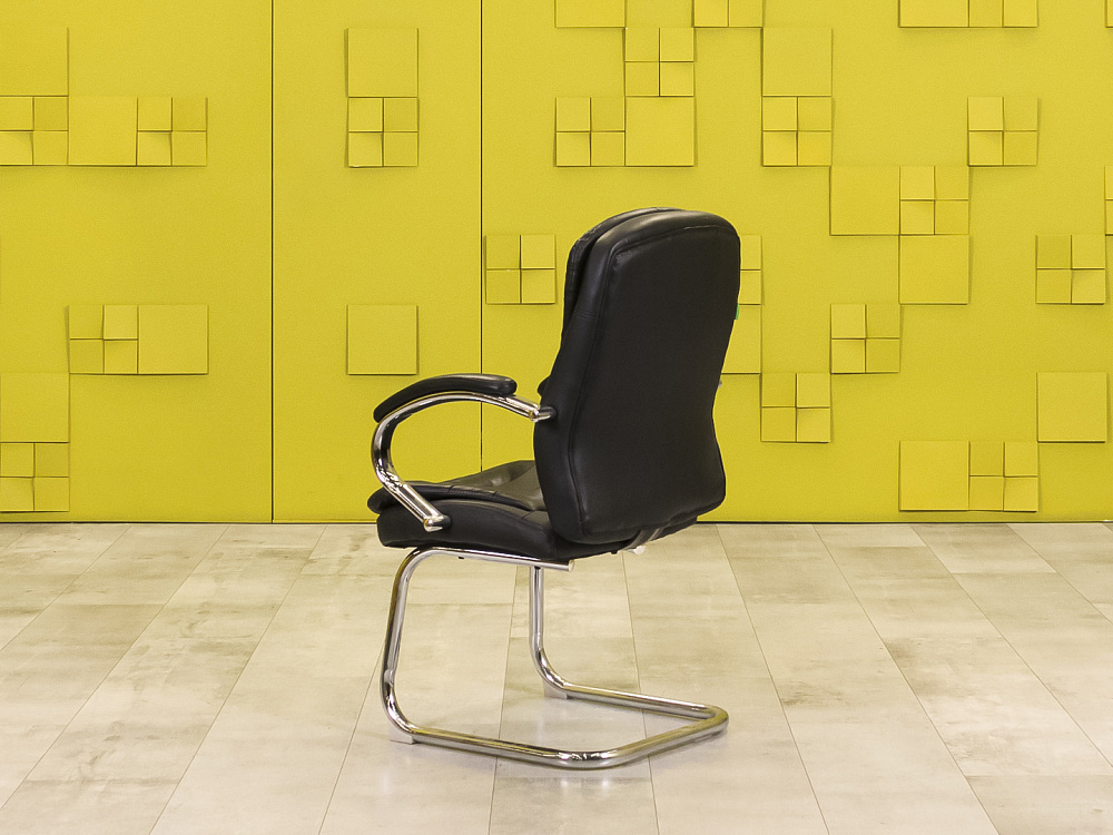 Конференц кресло для переговорной Riva Экокожа Чёрный Импорт  КДКЧ-26125