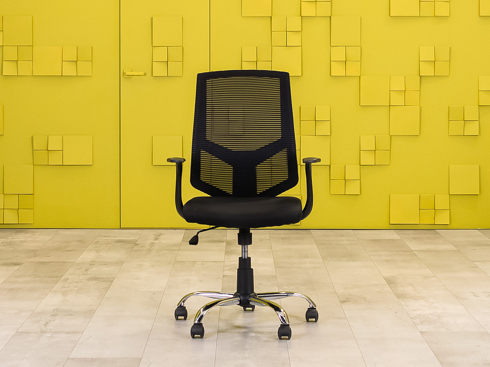 Офисное кресло для персонала на колесах Ткань Чёрный Россия_КПТЧ2-130723