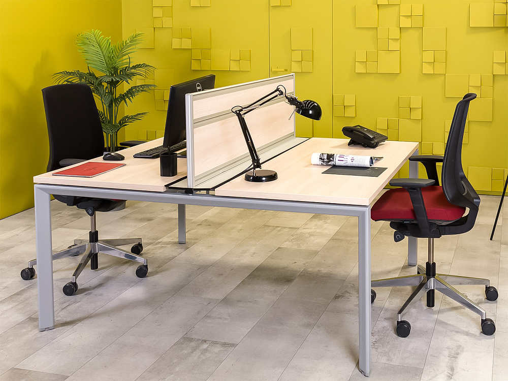 Комплект офисной мебели на 2 человека ЛДСП Клен Беларусь_ГКВ2-160823