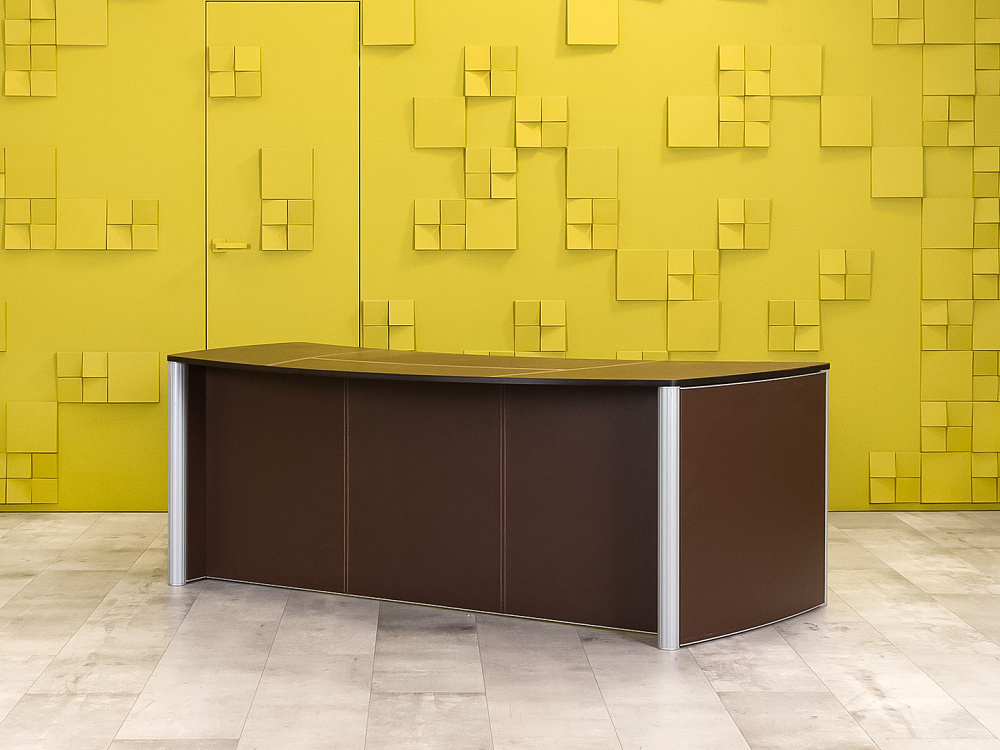 Стол для руководителя ENRICO PELLIZZONI 2000x1000 Кожа Коричневый Италия_СРЭК-210224