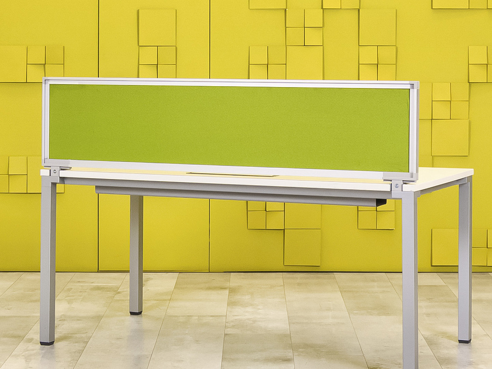 Настольная перегородка Steelcase Ткань Зелёный 1600х35х370 (Перегородка-13026)