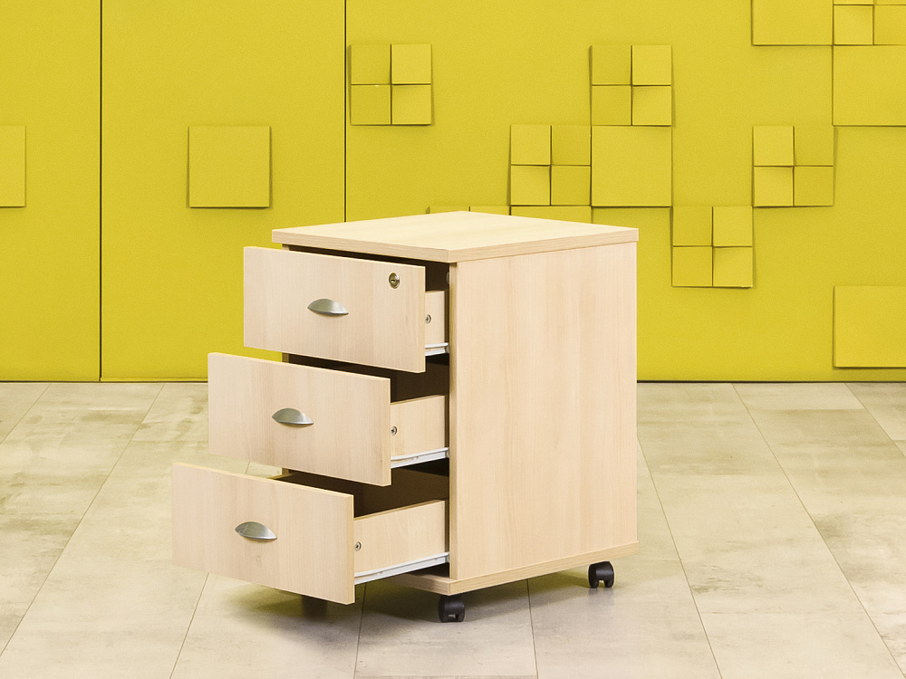 Офисная тумба выкатная ЛДСП Клен  ТВ3ЯВ1-10046