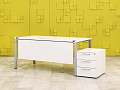 Комплект офисной мебели стол с тумбой  Steelcase ЛДСП Белый Франция  СППБТ2-04026