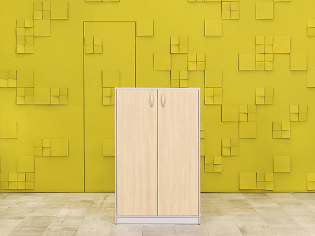 Шкаф для документов офисный  ЛДСП Клен Россия  ШД2ДВ-17125