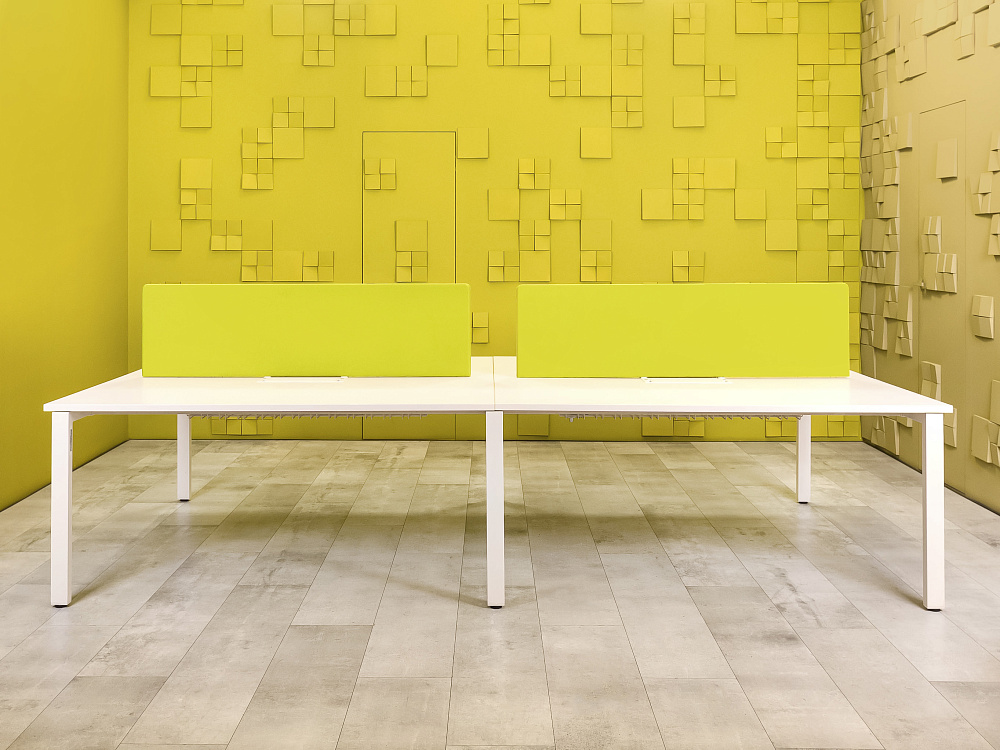 Комплект офисной мебели стол с тумбой  Vitra ЛДСП Белый Швейцария  ГКБ3-04026