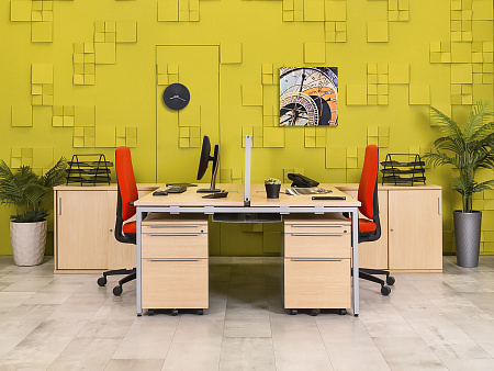 Комплект офисной мебели  HAWORTH ЛДСП Зебрано Германия  ГКЗ2-29105