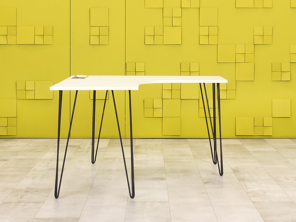 Офисный стол угловой  ЛДСП Белый   СПУБ2-24025