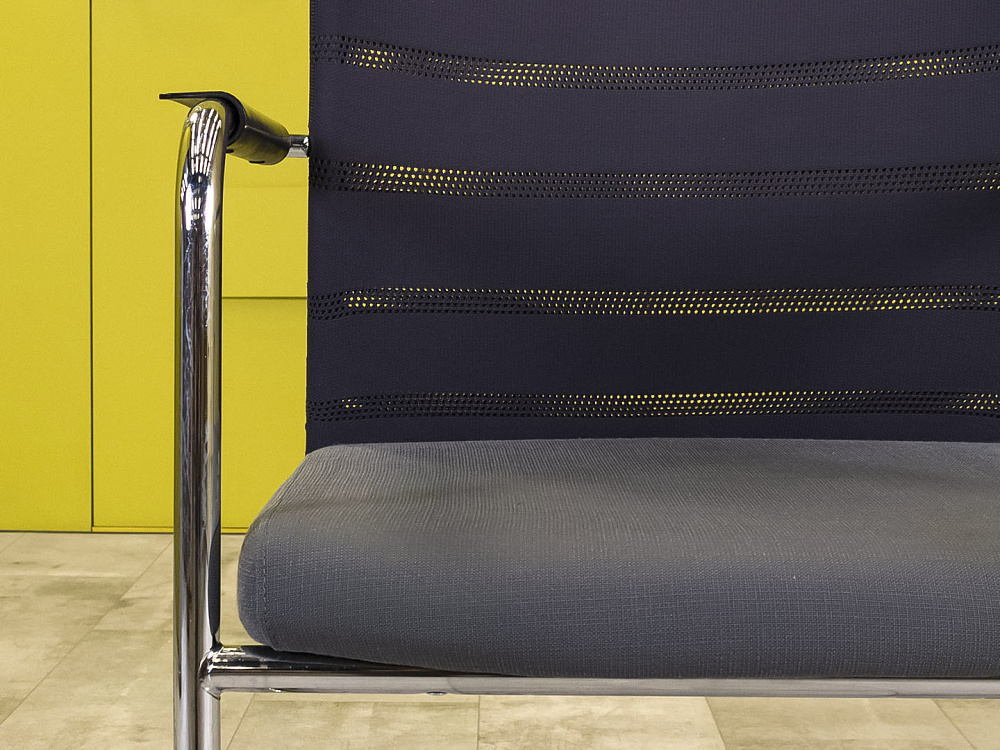 Конференц кресло для переговорной на полозьях ZUCO Ткань Серый Швейцария_КДТС-260224