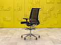 Офисное кресло для персонала на колесах Steelcase Кожа Чёрный Франция_КПКЧ-290922