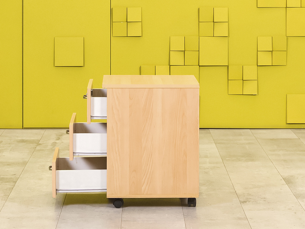 Офисная тумба выкатная ЛДСП Бук  ТВ3ЯВ-30036